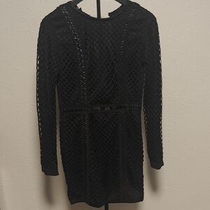 PrettyLittleThing Black Mesh Dress